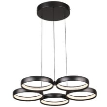 Olympus Aluminium 5 Ring Tri-Colour LED Pendant